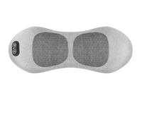 SAYEYBU Massaggiatore Schiena 3 in 1, Cuscino Elettrico Supporto Lombare con Riscaldamento, Vibrazione e Trazione Regolabile, Massaggiatore Schiena Memory Foam per Alleviare Mal Schiena,Light Gray