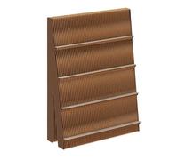 SAYEYBU Mensola Portadocumenti Pieghevole, Libreria, Espositore e Organizer, per Libri, Decorazioni e Piccoli Oggetti, Design Leggero e Robusto per Soggiorno, Camera Letto, Dormitorio,Marrone