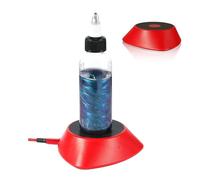SAYEYBU Miscelatore Vernici con 20 Barre Magnetiche Acciaio Inox, Tappetino Antiscivolo, velocità 10000 Giri/Min, Miscela Modo Uniforme, per Modelli, Giocattoli, Colorazione Spruzzo Unghie,Rosso