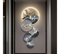 SAYEYBU Orologio Parete Decorativo 3D, Grande Quadro Scultura Appendere alla Parete con Luce a LED, Orologio Parete e Decorativo, Lampada Decorativa per Soggiorno, Ingresso, Ufficio,C,80 * 36CM