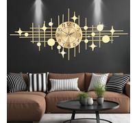 SAYEYBU Orologio Parete, Orologi Parete Grandi per Soggiorno, Silenzioso, Orologio Parete Moderno Rotondo Oversize Batteria per Camera Letto, Casa Colonica, Ufficio, Decorazione Parete Forma Stella