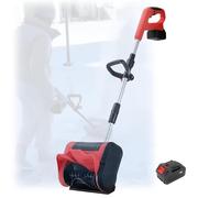 SAYEYBU Pala Neve Batteria, Spazzaneve Elettrico 30 Cm, Spazzaneve Elettrico Pieghevole a Batteria con Impugnatura Regolabile, Maniglia Anteriore, per Terrazze e Patii,Without Brush