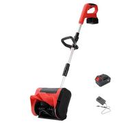 SAYEYBU Pala Neve Elettrica a Batteria 21V, 30 Cm, Spazzaneve a Batteria, Spazzaneve Elettrico Pieghevole a Batteria per Vialetti, Marciapiedi e Vialetti,Without Brush