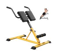 SAYEYBU Panca Multifunzione Sedia Romana, Allenamento Estensione della Schiena con Inclinazione Regolabile, Supporto Vita per Palestra Domestica, Attrezzo Esercizi per Tutto Corpo,Giallo
