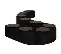 SAYEYBU Panca Nido d'Ape, Sgabello Pieghevole Fisarmonica in Carta Kraft, Poltrona Relax, Poggiapiedi, Sgabello Il Cambio delle Scarpe per Scuola, Cucina, Soggiorno e Sala Pranzo,Nero,30cm 9 Seater
