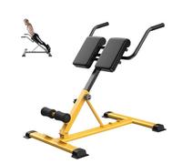 SAYEYBU Panca Roman Chair Regolabile, Attrezzo Iperestensione per Allenamento Schiena e Addominali, Inclinazione Regolabile Opzionale con Funzione Core Trainer, Attrezzo Palestra,Giallo