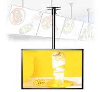SAYEYBU Pannello Luminoso a LED per Menù A Parete, Pannello Luminoso 3D con Cornice Sottile, Insegna per Ristorante, Caffetteria e Negozio Bevande, con Asta Telescopica,Horizontal Version,74 * 43cm