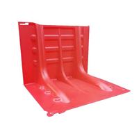 SAYEYBU Pannello Protezione Anti Inondazione Riutilizzabile, Parafango L Plastica ABS per Deviazione Fiumi, Barriere Anti Inondazione Esterni, Impedisce all'Acqua Entrare nel Garage,Rosso,16 PCS