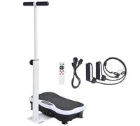 SAYEYBU Pedana Vibrante Esercizi, Massaggiatore Vibrazione per Tutto Il Corpo con Corrimano per Dimagrimento e Fitness Casa, 99 Livelli velocità, Fasce Elastiche e Telecomando,with armrests