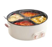 SAYEYBU Pentola Elettrica Antiaderente, Pentola Elettrica Multifunzione 5/6 Litri Integrata per Uso Domestico, Protezione Anti Scottature per Persone Impegnate e Pranzi in Famiglia,6L