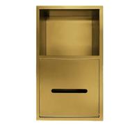 SAYEYBU Portarotolo da Incasso, Portarotolo Incasso, Portarotolo da Incasso Acciaio Inox 304 per WC, Bagno, Cucina, Hotel,d'oro,Style B