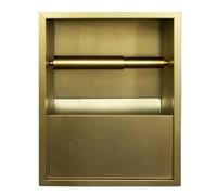 SAYEYBU Portarotolo da Incasso, Portarotolo Incasso, Portarotolo da Incasso Acciaio Inox 304 per WC, Bagno, Cucina, Hotel,d'oro,Style A