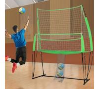 SAYEYBU Rete Allenamento Pallavolo, Rete Rimbalzo Regolabile Pallavolo 3,3x2,4 M, Rete Allenamento Interni Esterni, Attrezzatura Pallavolo Mobile per Allenamento Squadra o Individuale,Verde