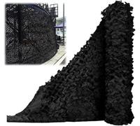 SAYEYBU Rete Decorativa Ombreggiante, Rete Mimetica Rinforzata, Rete Campeggio, Maglia, per la Caccia Parasole Decorativo, Decorazione per Feste di Compleanno a Tema Militare,Nero,5x9m