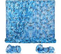 SAYEYBU Rete Mimetica per Decorazioni, Reti Mimetiche 3D, per Decorare Il Cortile, Ombrellone, Fotografia in Campeggio, Rifugio per Fattoria e Fabbrica, Occultamento Auto,Blu,5x14m