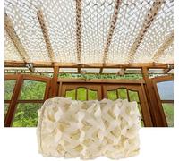 SAYEYBU Rete Mimetica, Rete Ombreggiante, Rete Mimetica Militare Rinforzata, Protezione Solare per Pergolato da Giardino, Campeggio, Caccia, Decorazione,Beige,4x10m