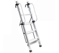 SAYEYBU Scala Alluminio Letto Castello con Corrimano Regolabili, Pedali Pieghevoli, Gradini Larghi Antiscivolo, capacità 150 kg, Scala Pieghevole per Soppalco, Camper, Dormitorio,4 Steps