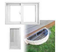 SAYEYBU Sostituzione Finestre per La Casa, Finestra Scorrevole con Telaio in Lega di Alluminio, Finestra per Bagno E Cantina Finestra per Casa Mobile per La Ventilazione,Bianca,40x13in/102x33cm