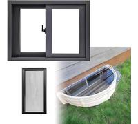 SAYEYBU Sostituzione Finestre per La Casa, Finestra Scorrevole con Telaio in Lega di Alluminio, Finestra per Bagno E Cantina Finestra per Casa Mobile per La Ventilazione,Nero,25x13in/64x33cm