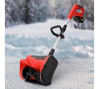 SAYEYBU Spazzaneve Batteria, Pala Neve Elettrica con Impugnatura Anteriore Regolabile, profondità Rimozione della Neve 18 Cm, Spazzaneve Batteria per Vialetti, Cortili, Marciapiedi,Without Brush