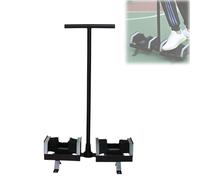 SAYEYBU Spazzola Pulisci Scarpe Montare Pavimento, Raschietto Scarpe Esterno con Setole, Manico per Un Facile Utilizzo, Efficace Rimozione Fango, per Campi Golf Stile Rustico,Double