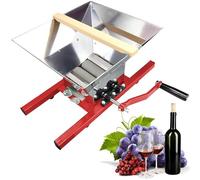 SAYEYBU Spremiagrumi, Macinatore Manuale per UVA 7 Litri, Spremiagrumi Manuale con Manico, Acciaio Inossidabile, per Spremitura Vino e Sidro, Spremitore per Frutta e Verdura,Grapes,7L Red
