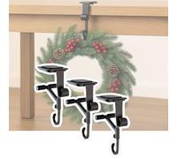 SAYEYBU Supporto per Calze e Ghirlande Camino, Supporto Robusto Calze Natalizie per Decorazioni Interni ed Esterni, Senza Trapano, Regge Fino 9 kg, Decorazioni Natalizie,Nero,3 PCS