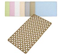 SAYEYBU Tappetino Doccia Antiscivolo Bifacciale, Tappetino Box Doccia con Ventose e Fori Scarico più Grandi, Design Antiscivolo, per Vasca Bagno, Pavimento, Piastrelle,caffè,70 * 70cm