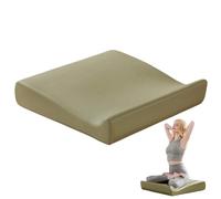 SAYEYBU Tappetino Meditazione Doppio Disco, Cuscino Yoga Ergonomico, Cuscino Posizione Gambe Incrociate con Rivestimento in Pelle Rimovibile, per Cerimonia tè, Lettura, Guardare TV,Verde,S