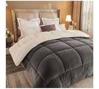 SAYEYBU Trapunta Invernale, Coperta Spessa E Calda, Trapunta Spessa Super Calda, Nucleo della Trapunta Caldo E Spesso, Tessuti Peluche Agnello E Velluto di Latte,B,150x200cm 3.5kg