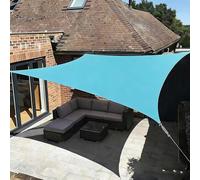 SAYEYBU Vela Parasole Impermeabile, Tenda a Baldacchino, Copertura Antipioggia Resistente Raggi UV, Telo Ombreggiante, per Patio Esterno, Giardino, Cortile, Posto Auto,Sky Blue,2x3m