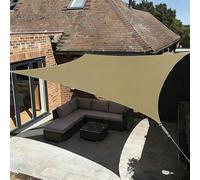 SAYEYBU Vela Parasole Impermeabile, Tenda a Baldacchino, Copertura Antipioggia Resistente Raggi UV, Telo Ombreggiante, per Patio Esterno, Giardino, Cortile, Posto Auto,Cachi,2x3m