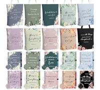 Sayglossy 40 Pcs Christian Gifts Set Bulk Religious Scripture Notebooks Canvas Christian Tote Bags Scripture Quote Inspirational Ballpoint Pens Verse Keychain Christmas Bible Inspirational Gifts