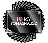 Saying - Cats Bumper I Love My Pomasnauze per set da bagno in microfibra (8 x 12 cm)