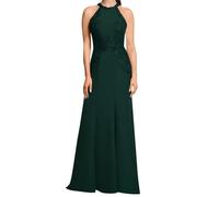 SAYNO Abito da sposa in pizzo con applique per madre della sposa abiti da ballo di fine anno pieghe abiti da cocktail taglie forti, Verde cacciatore, 50
