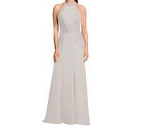 SAYNO Abito da sposa in pizzo con applique per madre della sposa abiti da ballo di fine anno pieghe abiti da cocktail taglie forti, avorio, 50