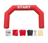 Sayok Arco gonfiabile all'aperto arco gonfiabile corridoio gonfiabile linea di partenza gara arco banner con soffiatore d'aria per l'evento promozionale (rosso)