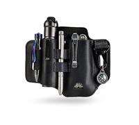 Sayram ST1/ST2 Fodero in Pelle Multiutensile con Portachiavi, Fodero per Coltello Organizer per Cintura EDC per Leatherman Strumenti, Torcia Elettrica, Organizer per Borsa EDC per Uomo