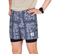 Saysky Paisley 2 In 1 Pace Shorts 5" Shorts S Azzurro