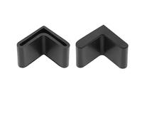 SAYTAK Gommini per Sedie 2 Pezzi Coprigambe in Gomma Triangolo Angolo Piedino in Ferro Antiscivolo Scaffale Tavolo Sedia Piedini for mobili Gamba Pad Protezione for Pavimento(40x40mm)