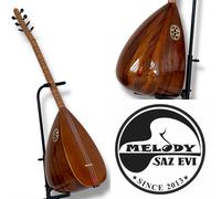 Saz Balama a collo Corto - 19 -corde - Pick-Up- Borsa E Plettro Mogano