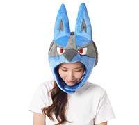 SAZAC Blue Lucario Pokemon Hat Costume for Adults - Premium Cozy Cap with Strap - Perfect Halloween Costume & Adult Cosplay