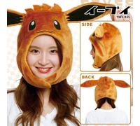 SAZAC Pokemon Eevee Kigurumi CAP Cosplay Peluche Cappello Eievui Halloween...