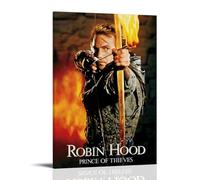 SAZOFJ Stampa artistica da parete su tela, motivo: Robin Hood: il principe dei ladri, per camera da letto, soggiorno, moderno, decorazione per la famiglia, artista, bagno, paesaggio, stile cornice, 50
