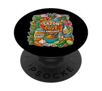 Sazón è il mio linguaggio d'amore PopSockets PopGrip Adesivo