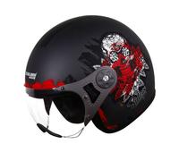 SB-40 Pallini Riderz Metalic Grigio & Argento Cromo Casco Con Clear Visiera