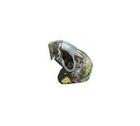 SB-41 Ares Diavolo Viso Lucido Nero Argento Visiera Aperto Casco L 600mm Aes