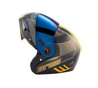 SB-41 Ares Gara Lucido Nero Completo Viso Casco Blu Visiera L Misura 600mm Aes