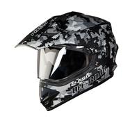 SB-42 Bang Pixels Mat Nero E Grigio Con Visiera Piana Taglia L Casco 600 MM AEs