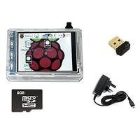 sb components 3.2" TFT LCD con Trasparenti Custodia Set 8GB Scheda Alimentatore di Corrente + Wi-Fi Adaptor - Trasparente